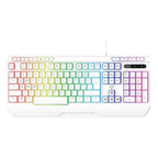Laser White Gaming RGB Keyboard Full Size with Multimedia Keys