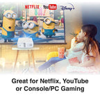 Laser 220 Series Gaming and Movie Bluetooth Projector with Screen
