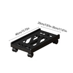 Adjustable Mobile CPU Stand, Ventilated Computer Tower Stand with 4 Caster Wheels, for PC Tower, Under Desk CPU Holder, PC Floor Cart Computer Riser for Gamers Black