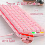 AK33 82 keys Compact Gaming Mechanical Keyboard with Anti-ghosting Keys for Game