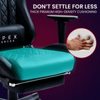 OVERDRIVE Apex Series Reclining Gaming Ergonomic Office Chair with Footrest, Black