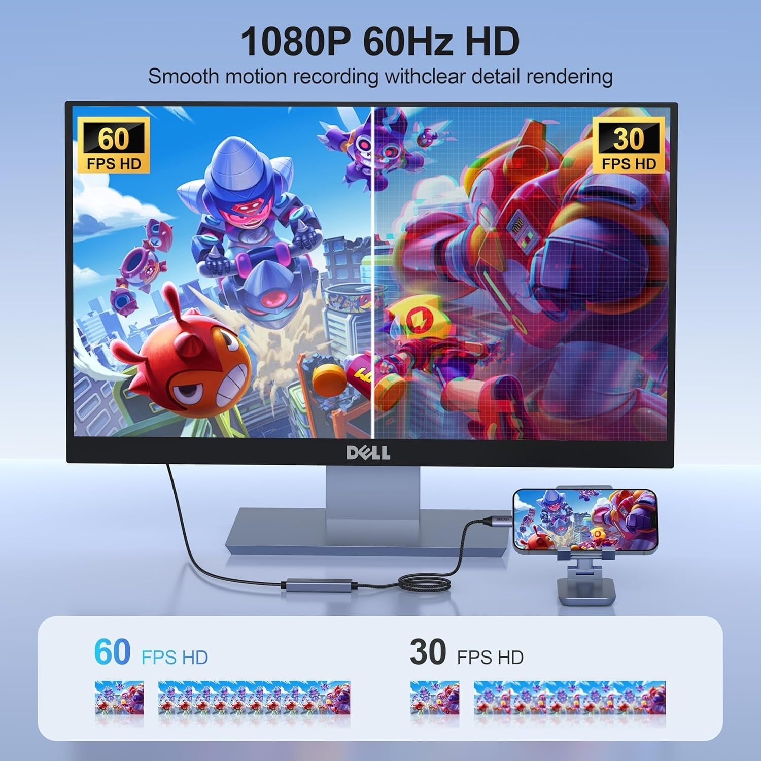 BENFEI 408GY USB-C to USB-C+A + PD (100W) Video/Audio Capture Card Supporting Full HD 1080P 60FPS for Streaming, Recording, Gaming