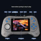 Q8 Handheld Game Console - 3.0 Screen 800 Built-In Games Tv Connection - Transparent Blue - Singles Transparent Blue