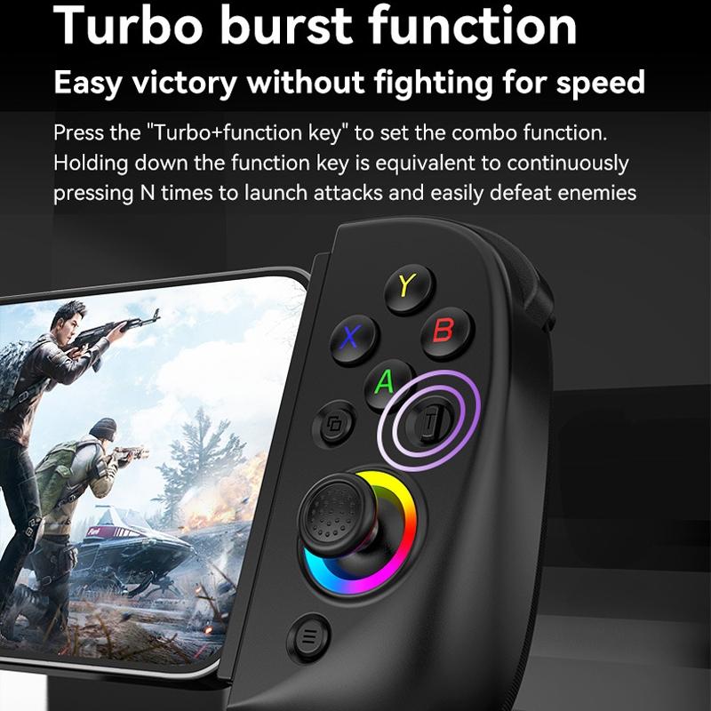 Vibration Grip Wireless Gamepad for Mobile and Pc - White