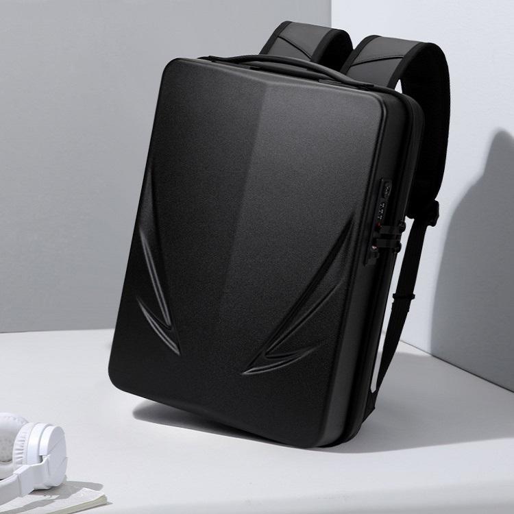 Men Gaming Backpack - Double-layer Hard Shell - Black