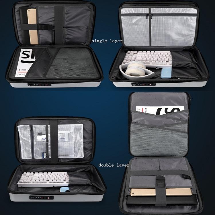 Men Gaming Backpack - Double-layer Hard Shell - Black