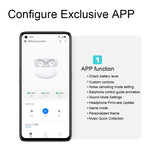 Wireless Active Noise-cancelling Earbuds for Music and Gaming - White