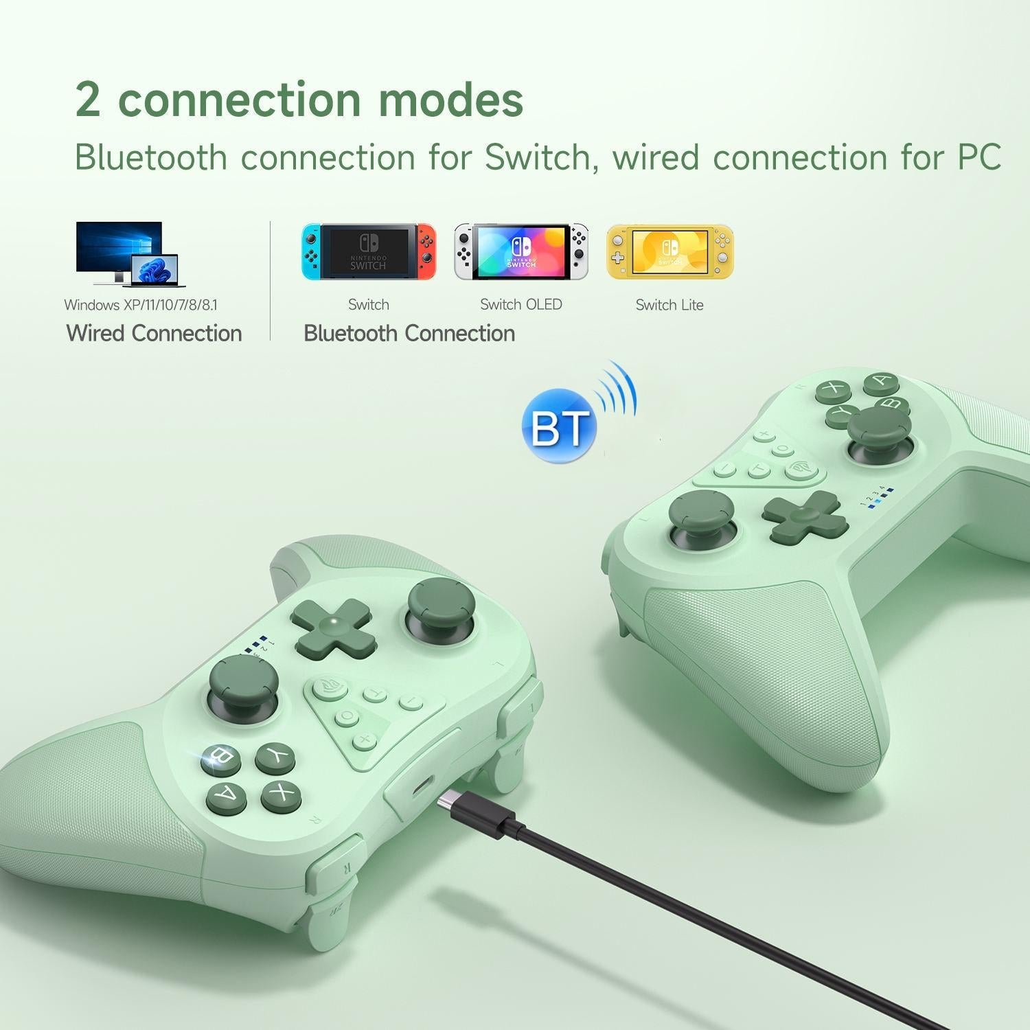 Wireless Controller for Switch & Pc - Compatible Compact - Purple