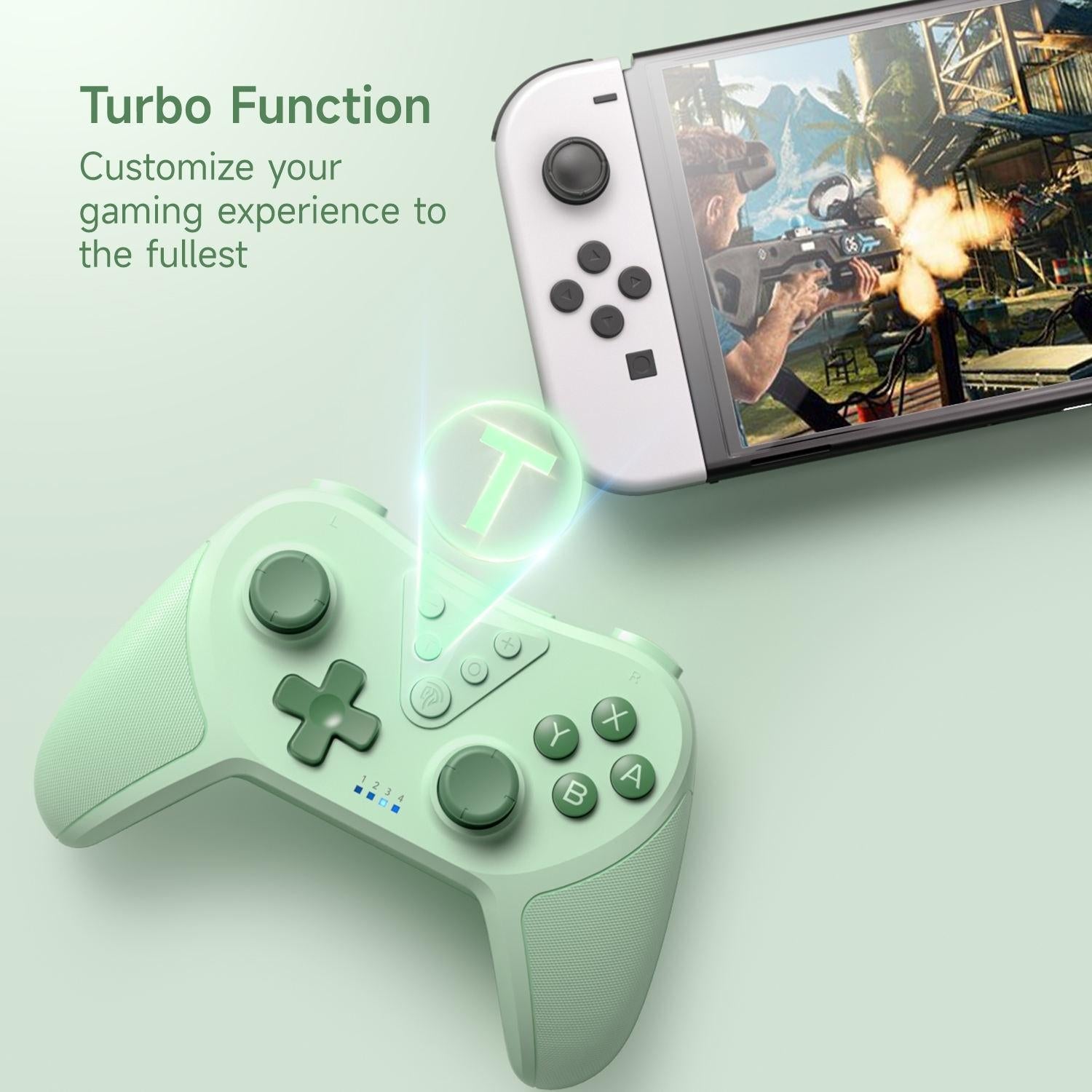 Wireless Controller for Switch & Pc - Compatible Compact - Purple