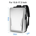 15.6-17.3 Inch Hard Shell Gaming Backpack for Men - Black