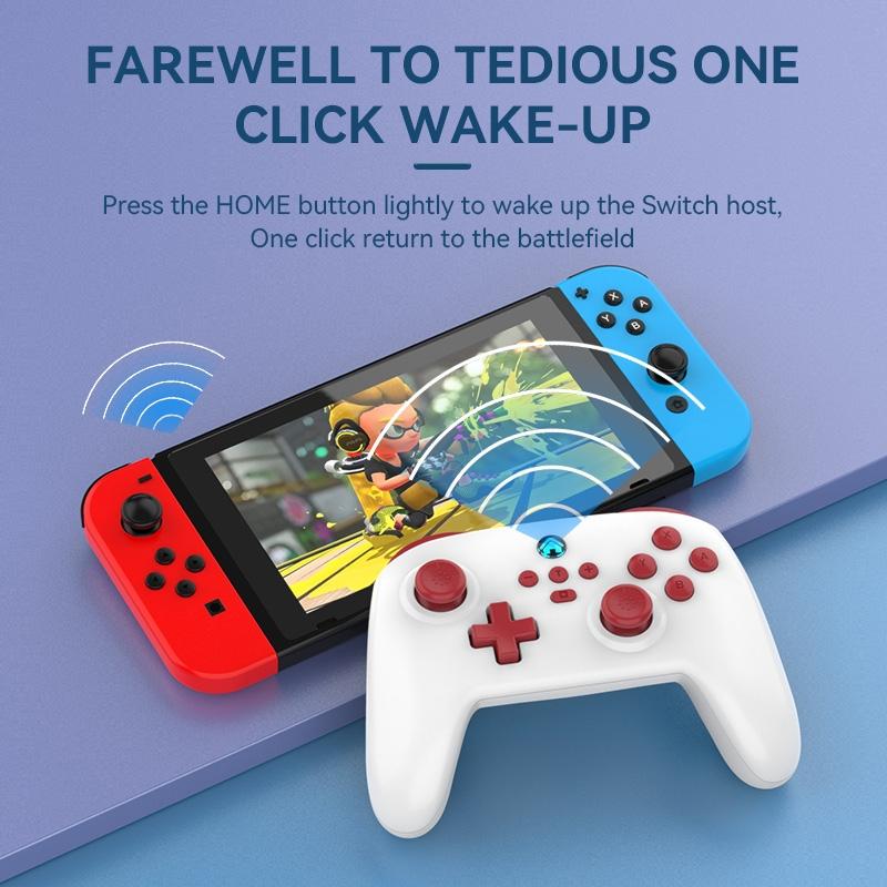 Vibration Gamepad for Switch / Android / Apple / Pc - Tooth Design - Black