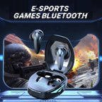 Wireless Gaming Earphones with Noise Reduction - Black