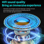 Wireless Gaming Earphones with Noise Reduction - Black