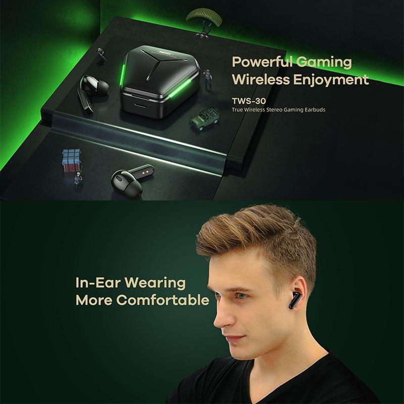 Wireless Gaming Earbuds - True Stereo Bluetooth 5.0 White