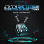Black Tws Bluetooth Gaming Earphones with Noise Reduction