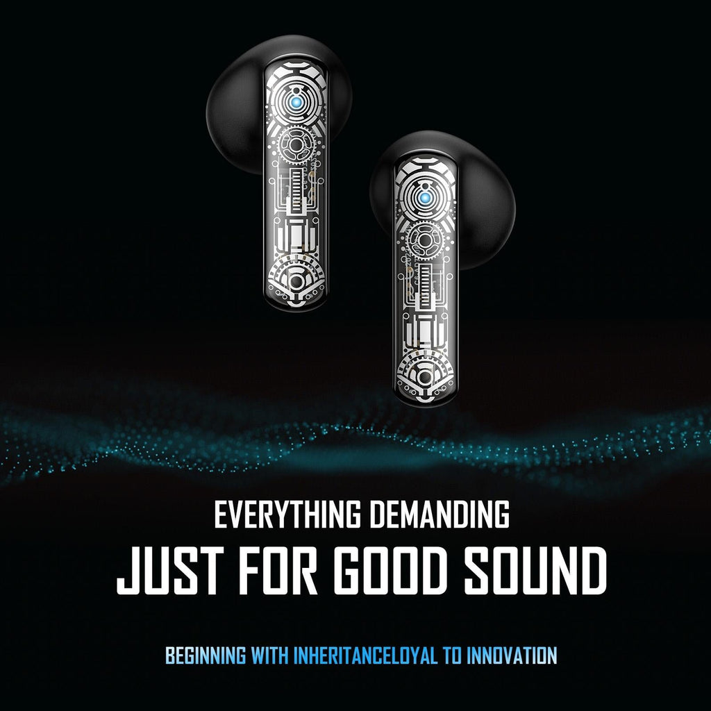 Black Tws Bluetooth Gaming Earphones with Noise Reduction