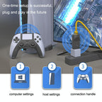 Wireless Bluetooth Game Controller for Ps5 / Ps4 / Pc - Black + White