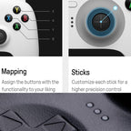 Wireless Gaming Controller + Charging Dock for Pc / Windows 10 / 11 / Steam Deck - 2.4g - White