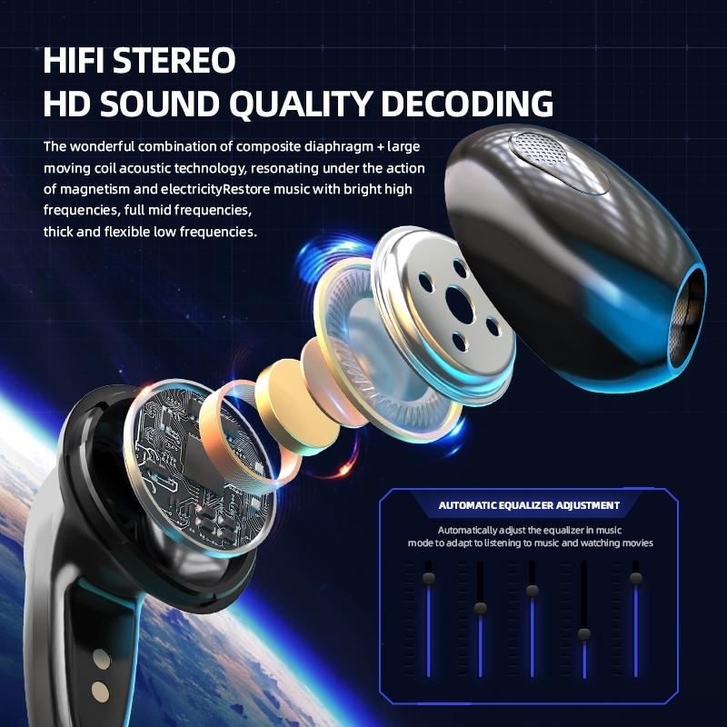 True Stereo Touch Gaming Bluetooth Earphones - G20 Tws 5.2 - Black