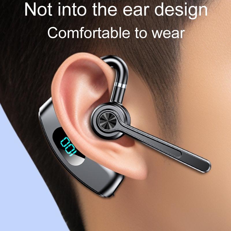 Bone Conduction Gaming Bluetooth Earphones with Noise Reduction - Black