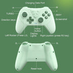 Wireless Controller for Switch & Pc - Compatible Compact - Green