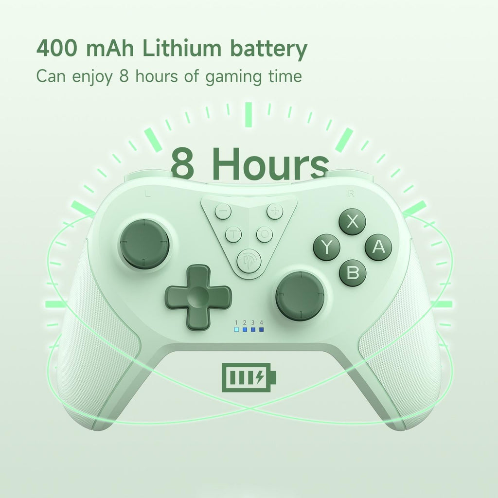 Wireless Controller for Switch & Pc - Compatible Compact - Green