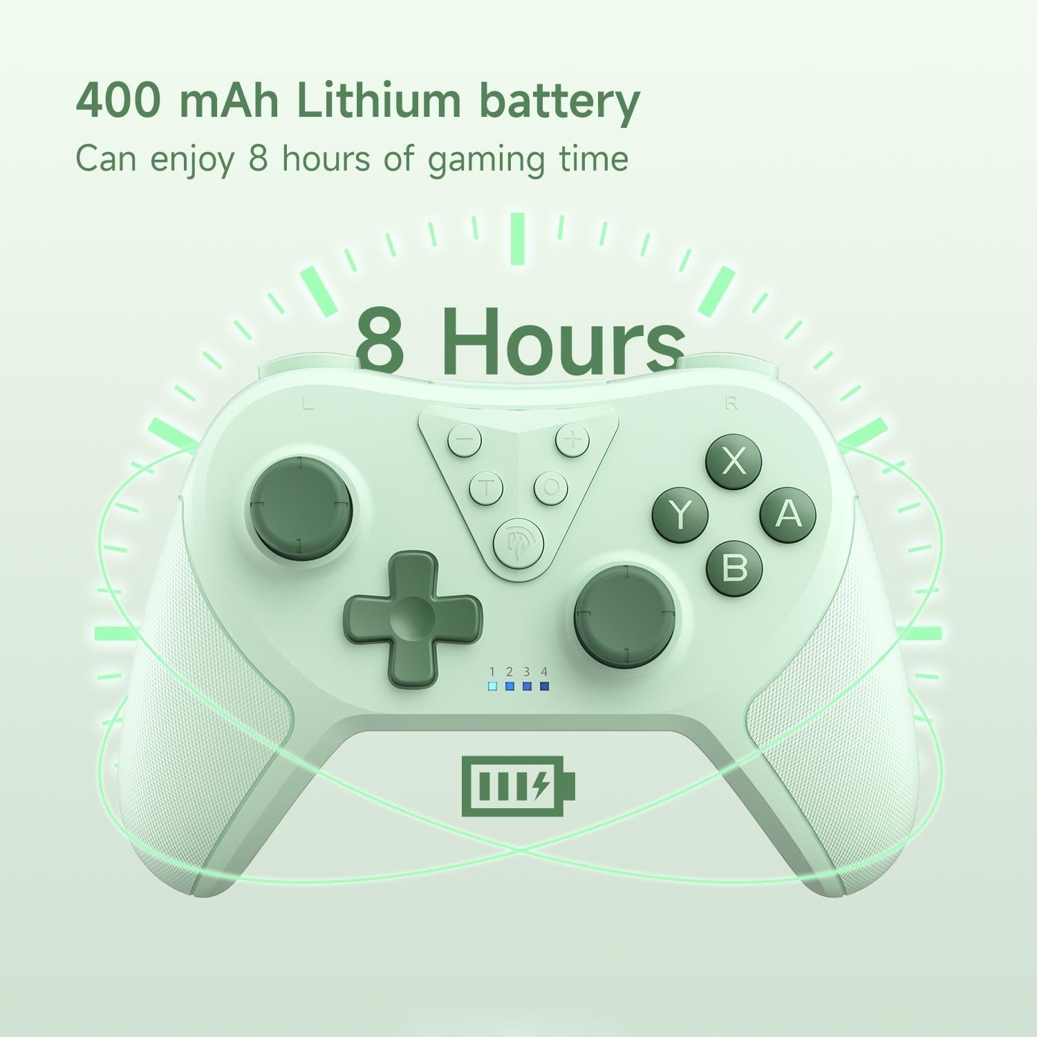 Wireless Controller for Switch & Pc - Compatible Compact - Green
