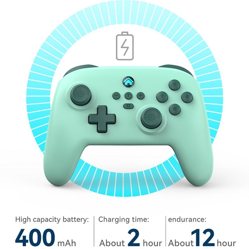 Vibration Gamepad for Switch / Android / Apple / Pc - Tooth Design - Green