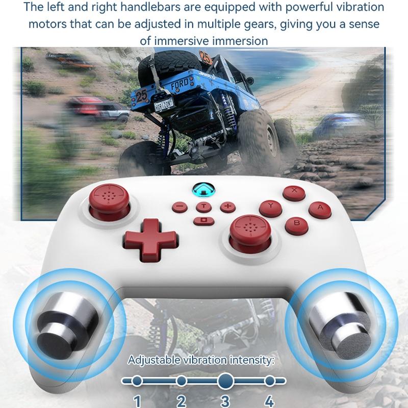 Vibration Gamepad for Switch / Android / Apple / Pc - Tooth Design - Green