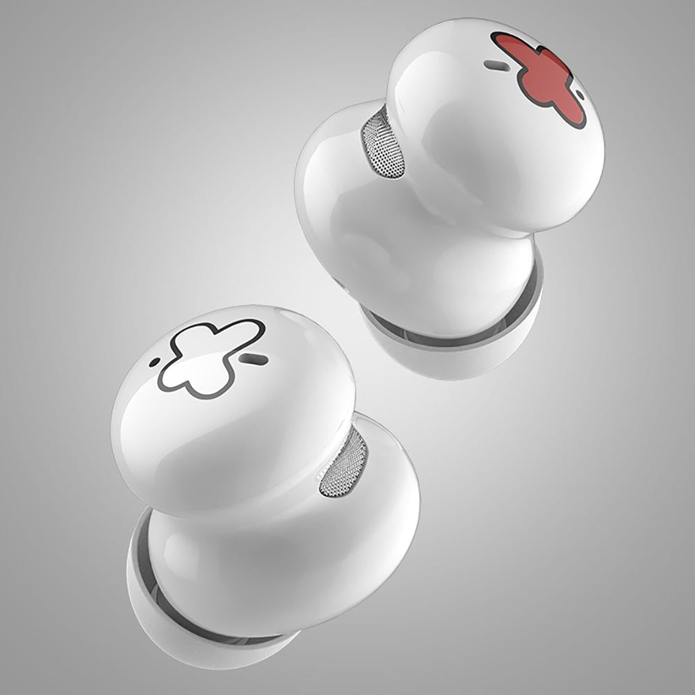 Wireless Anc Bluetooth Gaming Earbuds with Active Noise Reduction - White
