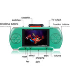 2.4 Mini Colour Screen Gaming Console For Kids - Classic Intellectual Games - Green