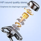 Bone Conduction Gaming Bluetooth Earphones with Noise Reduction - White