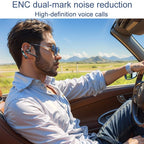 Bone Conduction Gaming Bluetooth Earphones with Noise Reduction - White