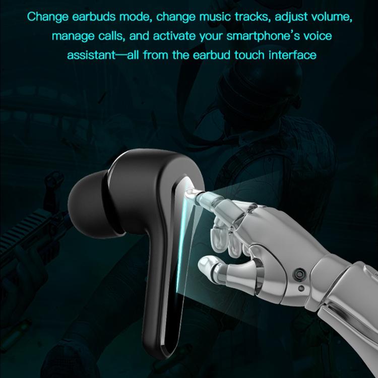 Wireless Gaming Earphones with Low Latency - Black