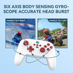 Vibration Gamepad for Switch / Android / Apple / Pc - Tooth Design - Pink
