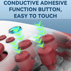 Vibration Gamepad for Switch / Android / Apple / Pc - Tooth Design - Pink