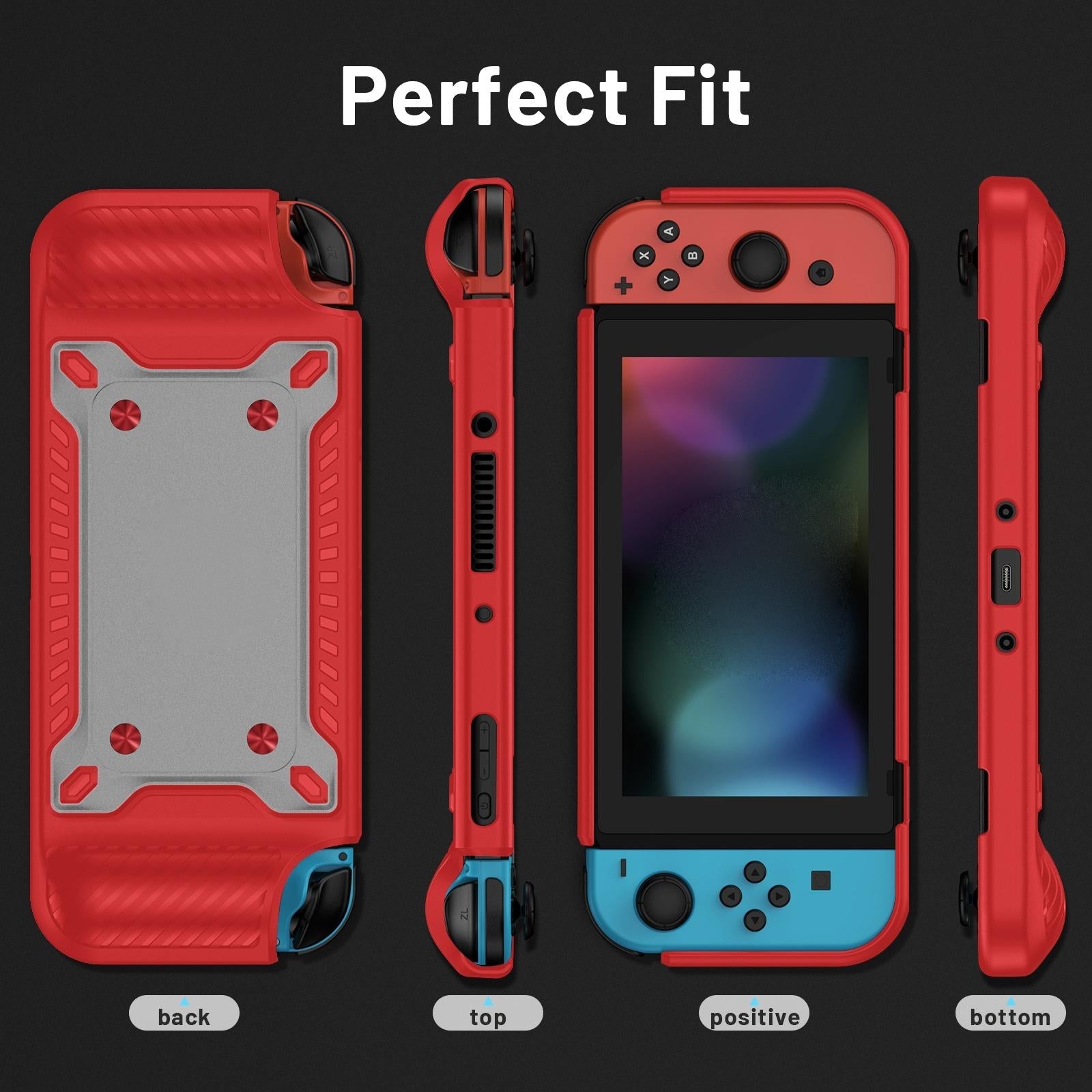 Protective Tpu Pc Case for Nintendo Switch Oled - Red