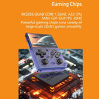 64G Handheld Game Console With 10 000+ Games - 3.5 Inch Transparent Black - Transparent Orange
