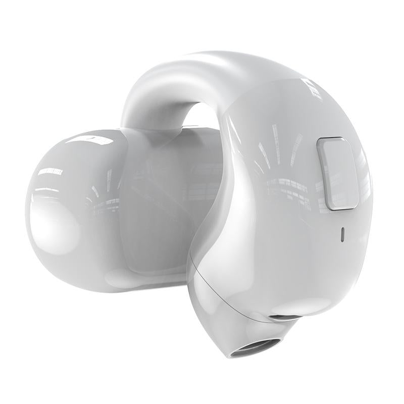 Wireless Clip-on Bluetooth Earphone for Sports and Gaming - Light Skin