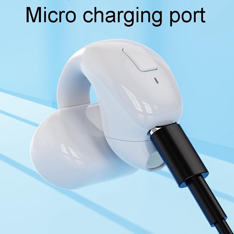 Wireless Clip-on Bluetooth Earphone for Sports and Gaming - Light Skin