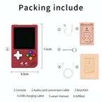 Retro Game Console - 128G 5000 Games 1.54 Ips Linux - Red - 128G 5000 Games