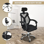 Office Chair Gaming Computer Chairs Mesh Back Foam Seat - Black