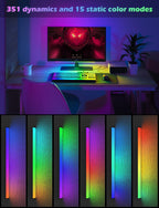 2 Pcs RGB LED Gaming Light Bar - Dual Color Temperature & Adjustable RGB Effects, USB-Powered Backlight for Monitors, Remote & Button Control, 30cm Lightweight Design
