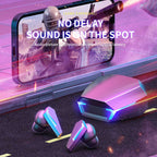 White Wireless Gaming Earbuds - Bluetooth 5.2, Low Delay, 3D Stereo