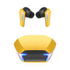 Yellow Wireless Gaming Earbuds - Bluetooth 5.2, Low Delay, 3D Stereo