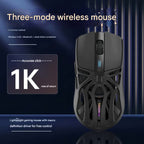 Tri-Mode Wireless Gaming Mouse - 1KHz Polling, 10000 DPI, Digital Display, Lightweight 73g(grey)