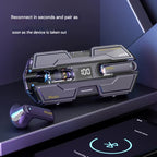 Futuristic TWS Gaming Earbuds - Bluetooth 5.3, Low Latency, HIFI Surround Sound, LED Display(red)
