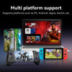 Multi-Platform Telescopic Gaming Controller - Hall Triggers, Esports 3D Joysticks & Macro Programming(White With radiator)