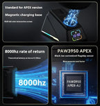 Tri-Mode Wireless Gaming Mouse with 8000Hz Polling Rate, PAW3950 Sensor & Magnetic Charging Dock(Blue)