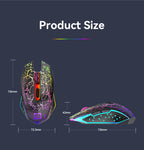 Ergonomic Dual-Mode Wireless Gaming Mouse - Mute Buttons, Adjustable DPI, Rechargeable, Multi-Assist Keys(black)